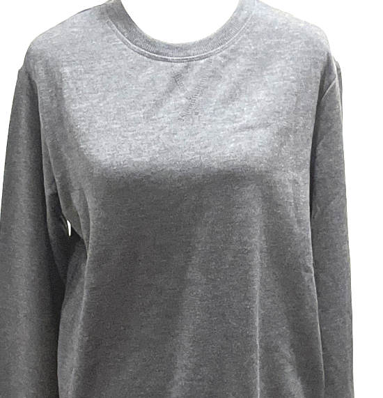 Top of Womens Fleece Grey Sweatshirt