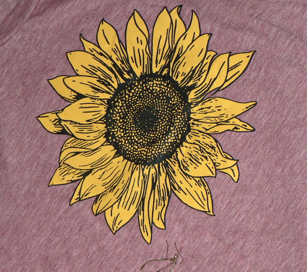 Sunflower on a Shirt