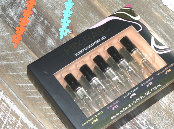 Mixbar Perfume Scent Discovery Set on a Tray
