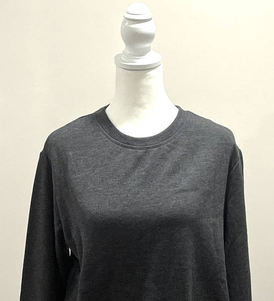 Top of Womens Fleece Grey Sweatshirt